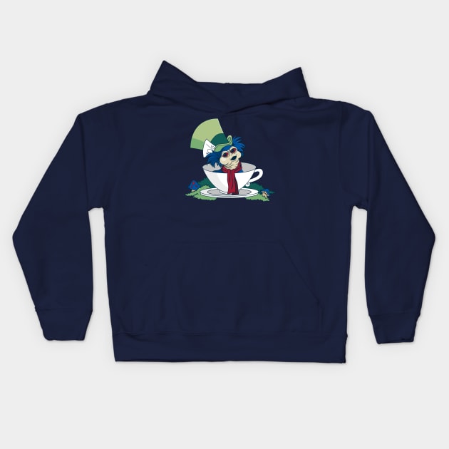 A Nice Cup of Tea Kids Hoodie by Mandrie